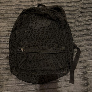 Women's Vans Black Leopard Print Backpack One Size